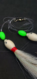 HiLo Floating Bucktails 30 lb Fishing Rig 2 Hooks Bait  Teasers Fluke Sea Bass3