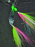 Single Spoon Hi-Lo Rig Bucktail 7/0 + 6/0 M3 Hooks