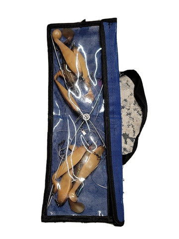 Fishing Tackle Storage Bag Offshore Umbrella Lure Holder 20" x 9" Pouch Blue