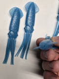 Fishing Squid Bulb Teaser Skirt 5" in / 13 cm Octopus Blue Glow Fluke Jig 10 Pc