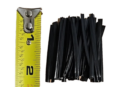 500 Twist Ties 2" In Black Pre Cut 4 Cm Length Bread Wrapper Sealer Custom Made