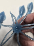 Fishing Lure B2 Stlye Squid Body 4" in /10 cm Octopus BLUE Glow Fluke Jig 10 Pc5