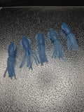 Fishing Lure B2 Stlye Squid Body 4" in /10 cm Octopus BLUE Glow Fluke Jig 10 Pc8