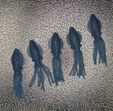 Fishing Lure B2 Stlye Squid Body 4" in /10 cm Octopus BLUE Glow Fluke Jig 10 Pc9