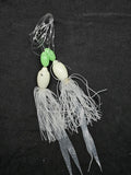 HiLo Floating Glow Silicone Skirts 30 lb Fishing Rig 2 Hooks Teasers Fluke 6/03