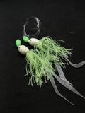 HiLo Floating Glow Silicone Skirts 30 lb Fishing Rig 2 Hooks Teasers Fluke 6/02