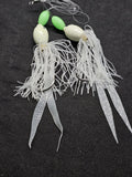 HiLo Floating Glow Silicone Skirts 30 lb Fishing Rig 2 Hooks Teasers Fluke 6/01