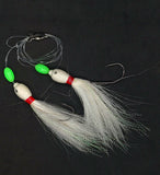 HiLo Floating Bucktails 30 lb Fishing Rig 2 Hooks Bait  Teasers Fluke Sea Bass0