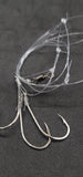 3 PACK SEA BASS BLACK 3/0 3 DROP HILO SALTWATER FISH RIG MUSTAD 40 LB MONO1
