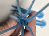 Fishing Squid Bulb Teaser Skirt 5" in / 13 cm Octopus Blue Glow Fluke Jig 10 Pc8