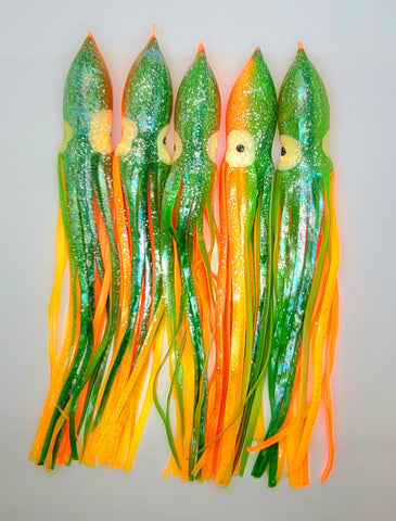11" Fishing Lure Squid Octopus Hoochie Skirt Tuna Trolling Big Game Mahi Marlin