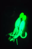  HiLo 30 lb Fishing Rig Double Hook Bait 2.5" GLOW Squid Teasers Fluke Sea Bass1