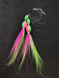 HiLo Floating Bucktails 30 lb Fishing Rig 2 Hooks Bait  Teasers Fluke Sea Bass3