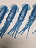 Fishing Squid Bulb Teaser Skirt 5" in / 13 cm Octopus Blue Glow Fluke Jig 10 Pc2