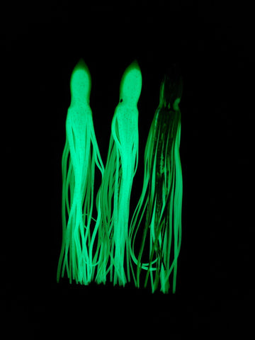 Hoochie Squid Fishing Skirt Tackle Glow 12" in/ 30 cm Trolling Tuna Marlin Salt