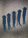 Fishing Squid Bulb Teaser Skirt 5" in / 13 cm Octopus Blue Glow Fluke Jig 10 Pc7