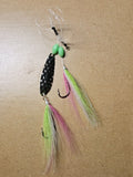 Single Spoon Hi-Lo Rig Bucktail 7/0 + 6/0 M3 Hooks