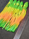 11" Fishing Lure Squid Octopus Hoochie Skirt Tuna Trolling Big Game Mahi Marlin