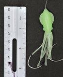 HiLo 30 lb Fishing Rig 2 Hooks Bait 2.5" GLOW B2 Squid Teasers Fluke Sea Bass9