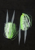 Fishing Silicone Skirt Hole in one style with glow tails 4" / 10 cm 500 bulk lot