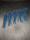 Fishing Squid Bulb Teaser Skirt 5" in / 13 cm Octopus Blue Glow Fluke Jig 10 Pc9