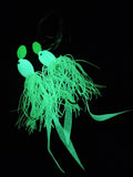 HiLo Floating Glow Silicone Skirts 30 lb Fishing Rig 2 Hooks Teasers Fluke 6/04