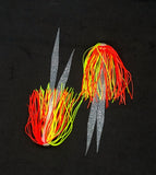 Fishing Silicone Skirt Hole in one style with glow tails 4" / 10 cm 500 bulk lot