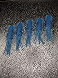 Fishing Squid Bulb Teaser Skirt 5" in / 13 cm Octopus Blue Glow Fluke Jig 10 Pc