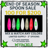 100 3" SPOONS FOR $200