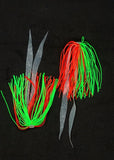 100 Silicone Fishing Skirt 4" in/ 10 cm Glow Tail Fishing Lure Rig Teaser Tackle
