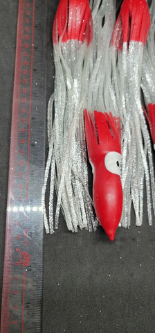 Squid Skirt 12in Fishing Lure 4 PACK Hoochies Bait Saltwater Soft Lure FREE SHIP