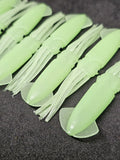 Fishing Lure B2 Squid Soft Body 3" in /8cm Hi-lo Octopus Glow Fluke Jig 10 Pack