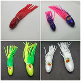 Hoochie Squid Fishing Tackle White 7.5" 19cm Trolling Terminal Tackle TunaMarlin