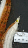 2 Fishing Teasers 5/0 Hooks Flies Fluke Flounder Striper Sea Bass Bait Rig Lure