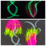 40 Silicone Fishing Skirt 4"in/10 cm Glow Tails Fishing Lure Teaser Micro Tackle