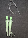 Fishing Lure B2 Squid Soft Body 3" in /8cm Hi-lo Octopus Glow Fluke Jig 10 Pack