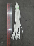 Hoochie Squid Fishing Tackle White 9in/23cm Trolling Terminal Tackle Tuna Marlin
