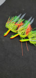 3 Tsunami Stlye Glass Minnow Silicone Skirt Teaser Lure Jig Bottom Fishing Glow