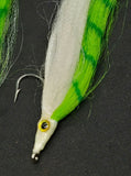 2 Fishing Teasers 5/0 Hooks Flies Fluke Flounder Striper Sea Bass Bait Rig Lure