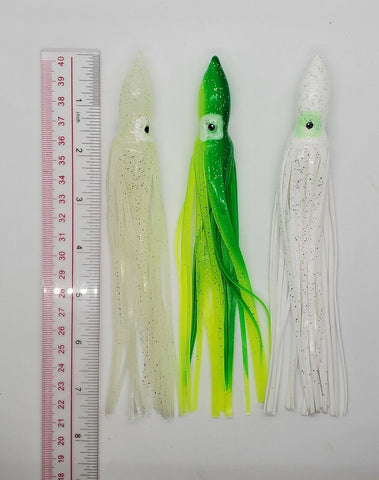 7.5" Fishing Squid 19 cm Hoochie Skirts 5 pack pick color add note at checkout