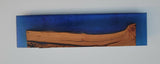 Epoxy Shelf with Hangers Sapphire Blue Pour With Wood Live Edge Wall Art Deco