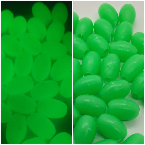 Glow Fishing Bead Oval 10x14mm Terminal Tackle  Luminous Jewelry Cheap Crafts