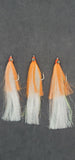 3 Fishing Teasers 5/0 Hooks Flies Fluke Flounder Striper Sea Bass Bait Rig Lure