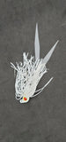 Fishing Teaser Flies Tackle Saltwater 3/8 6/0 Mustad Hook Silicone Skirt 4 White