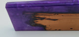 Epoxy Shelf w/ Hangers Sapphire Purple Pour With Wood Live Edge Wall Steam Punk