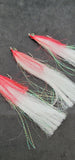 3 Fishing Teasers 2/0 Hooks Flies Fluke Flounder Striper Sea Bass Bait Rig Lure