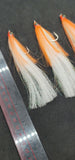 3 Fishing Teasers 5/0 Hooks Flies Fluke Flounder Striper Sea Bass Bait Rig Lure