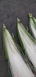 3 Fishing Teasers 2/0 Hooks Flies Fluke Flounder Striper Sea Bass Bait Rig Lure