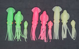 Fishing Lure B2 Stlye Squid Body 2.5" in /6 cm Octopus Soft Glow Fluke Jig 10 Pc