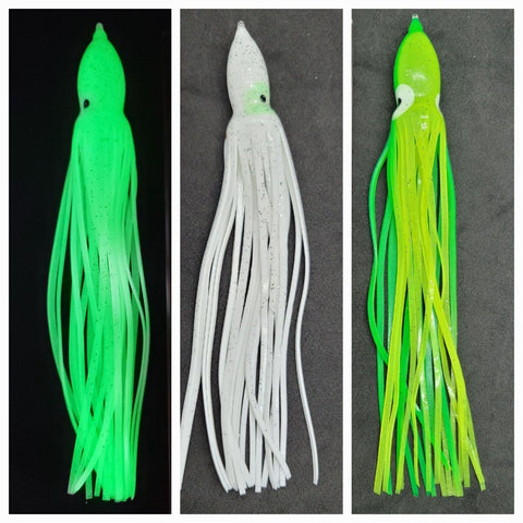 Fishing Lure Squid Hoochie Skirts Octopus Tuna Marlin Mahi Offshore Trolling